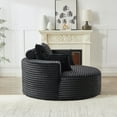 thumbnail image 5 of 55" L-Shaped Corduroy Couch, No Assembly Required, Black, 5 of 7