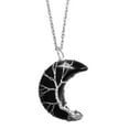 thumbnail image 2 of Collar Creciente Árbol de la Yinane Collar Piedra Luna, 2 of 5