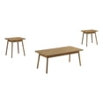 thumbnail image 3 of Dtwnek 3 Pcs Coffee Table End Table Side Table Set for Living Room, Office, Brown, 3 of 4