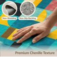 thumbnail image 6 of ODIKA 9'x12' Washable Area Rug Funky Retro Squiggle Mosaic Checkerboard Grid Motifs Memphis for Dining Room, Basement, Large Office, Non-Slip Chair-Friendly, 6 of 7