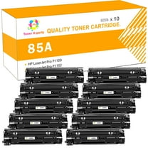 Toner H-Party 85A CE285A | Compatible 85A Toner Cartridge for HP 85A CE285A CE285D Laserjet Pro P1102w M1212nf MFP P1102 M1217nfw 1102w P1005 M1132 M1210 M1212 Printer Ink (Black, 10-Pack | CE285AT1)