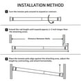 thumbnail image 3 of Trianu 4 Pcs Window Security Bars Adjustable Spring Tension Rod Sliding Glass Door Stick for Door with Rubber Tips, Extends from 21.65-35.4 inch, Black, 3 of 7