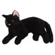 thumbnail image 1 of Figura de gato negro realista para niños, peluche suave, simulación de gato, divertido y lindo gatito, almohada para decoración del hogar, cumpleaños, Halloween, suministros para fiestas, 1 of 8
