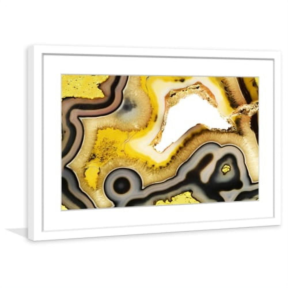 "Golden Mineral" Framed Painting Print