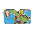 thumbnail image 6 of Lsque Dinosaur Riding a Motorcycle Car Windshield Sun Shade | Accordion Folding Style Auto Shade for Car Truck SUV Van | Blocks UV Rays Sun Visor Protector | Small, 6 of 7