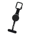 thumbnail image 6 of Portable Telephone Security Cord, 3 x 20 cm Anti-Theft Portable Phone Strap, Retractable Phone Lanyard with Stainless Steel Carabiners, Adjustable Phone Strap Universal Chain,1 Pack(Black), 6 of 9