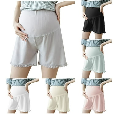Loopsun Pants for Women, Maternity Shorts, Women's Plus Size Solid Bottoms Pregnancy Maternity Leggings Black, XXL