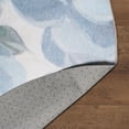 thumbnail image 3 of My Magic Carpet 6' Round Machine Washable Non-Slip Stain-Resistant Rug - Sasha Floral Cream Blue, 3 of 5