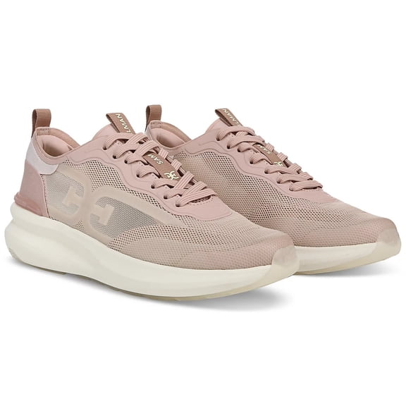 Sam Edelman Women's Sarita Lace Up Performance Sneaker Beige/Rose Multi 9M