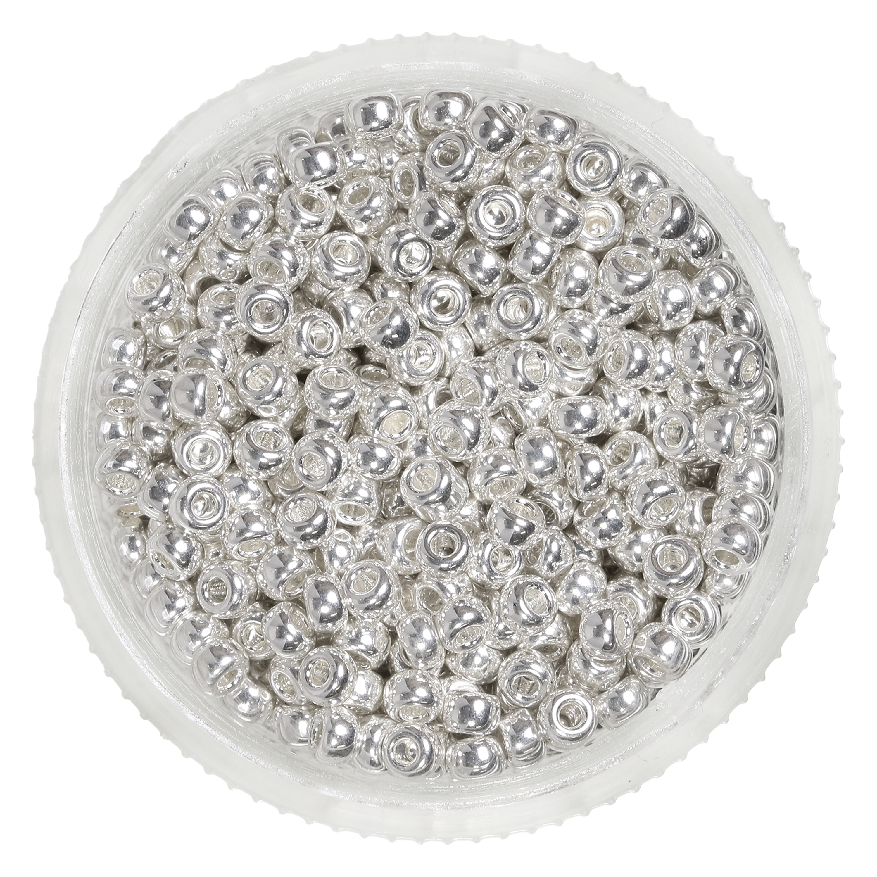 Miyuki 8/0 Seed Beads – Bright Sterling Silver Plated, 3mm Beads with 1mm Hole, Premium Japanese Glass Beads for Jewelry Making, Bead Weaving & DIY Crafts