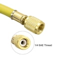 thumbnail image 3 of Unique Bargains 1.5m 1/4 SAE Thread Connector 600PSI Refrigeration Charging Hose Tube Yellow, 3 of 4