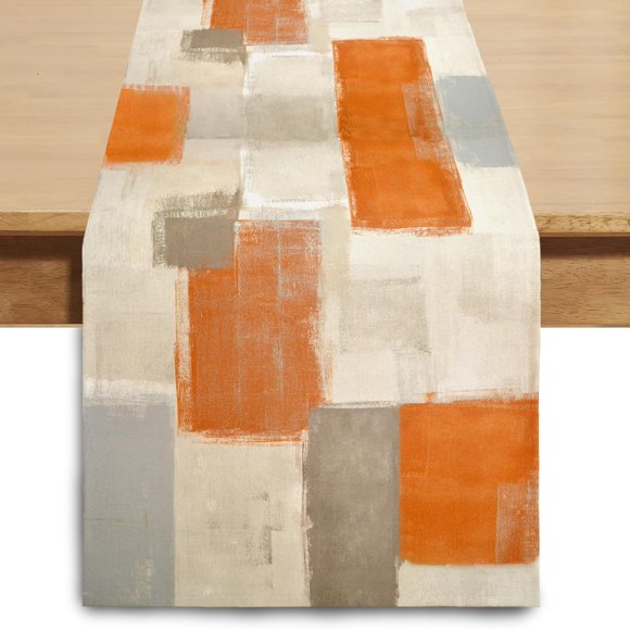 HWZWT Fall Thanksgiving Watercolor Table Runner Machine Washable Coffee Table