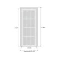 thumbnail image 7 of Pantry Kitchen Pre-Hung Lite Door with Hardware | Quadro 4055 White Silk with Frosted Opaque Glass | Single Panel Frame Trims | Bathroom Bedroom Sturdy Doors -42" x 84", 7 of 7