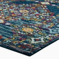 thumbnail image 4 of Modway Entourage 94.5x122" Khalida Floral Lattice Area Rug - Blue/Orange/Yellow, 4 of 8
