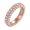 14K Rose Gold-Plated, variant on Unisex Eternity Circle Ring for Both Men and Women 14K White Gold Plated with White Cubic Zirconia for Everyday Size 6 Gift Box Included
