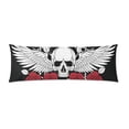thumbnail image 1 of YUSDECOR Skull and Roses Body Pillow Pillowcase Pillow Protector Cushion Cover 20x60 Inch, 1 of 1