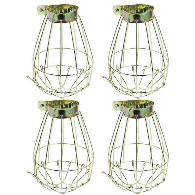 4pcs Metal Lamp Bulb Guard Clamp Vintage Light Cage Hanging Industrial Lamp Covers Pendant Decor for Home Bar