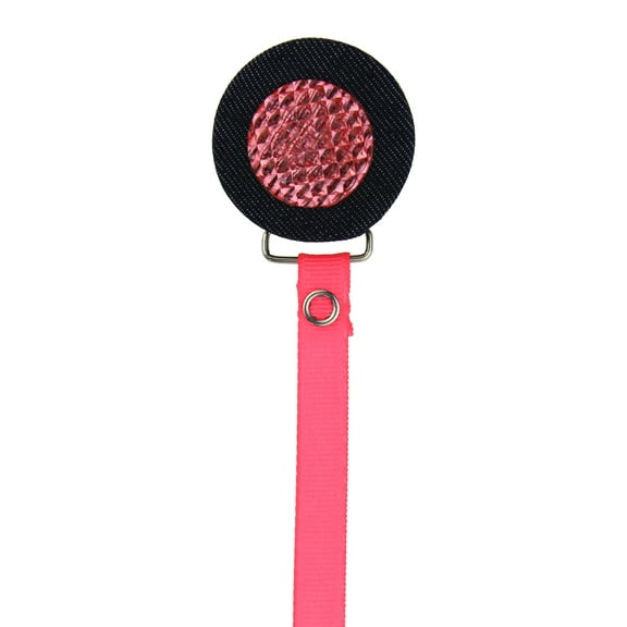 Denim Fabric with Quilted Crystal Pacifier Clip