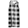 thumbnail image 4 of ZUKMRJPC Womens Fleece Hooded Sleeveless Coat Classic Plaid Casual Full Zip Mid Long Jackets Vests Fall Winter Warm Outerwear with Split Hem, 4 of 5