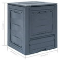 thumbnail image 6 of vidaXL Garden Composters 3 pcs Gray 23.6"x23.6"x28.7" 206.1 gal, 6 of 6