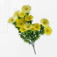thumbnail image 4 of 1Pc Artificial Daisies Flowers Silk,Cemetery Flower,Plastic Memorial Bouquet for Hanging Window Box Home Table Centerpieces Decor,Artificial Flowers Fake Daisies for Wedding Party,Yellow,14.17", 4 of 7