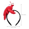thumbnail image 3 of 2 diademas de tela con forma de cangrejo de río, adorables diademas para niños (langosta, cangrejo, rojo), 3 of 5