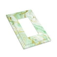 thumbnail image 7 of Zufioo Green And Gold Abstract Marble Print Switch Wall Plate, Dustproof and Heat-resistant Decorative Wall Switch Cover, Suitable for Residential and Commercial Areas-Mid-size, 7 of 7