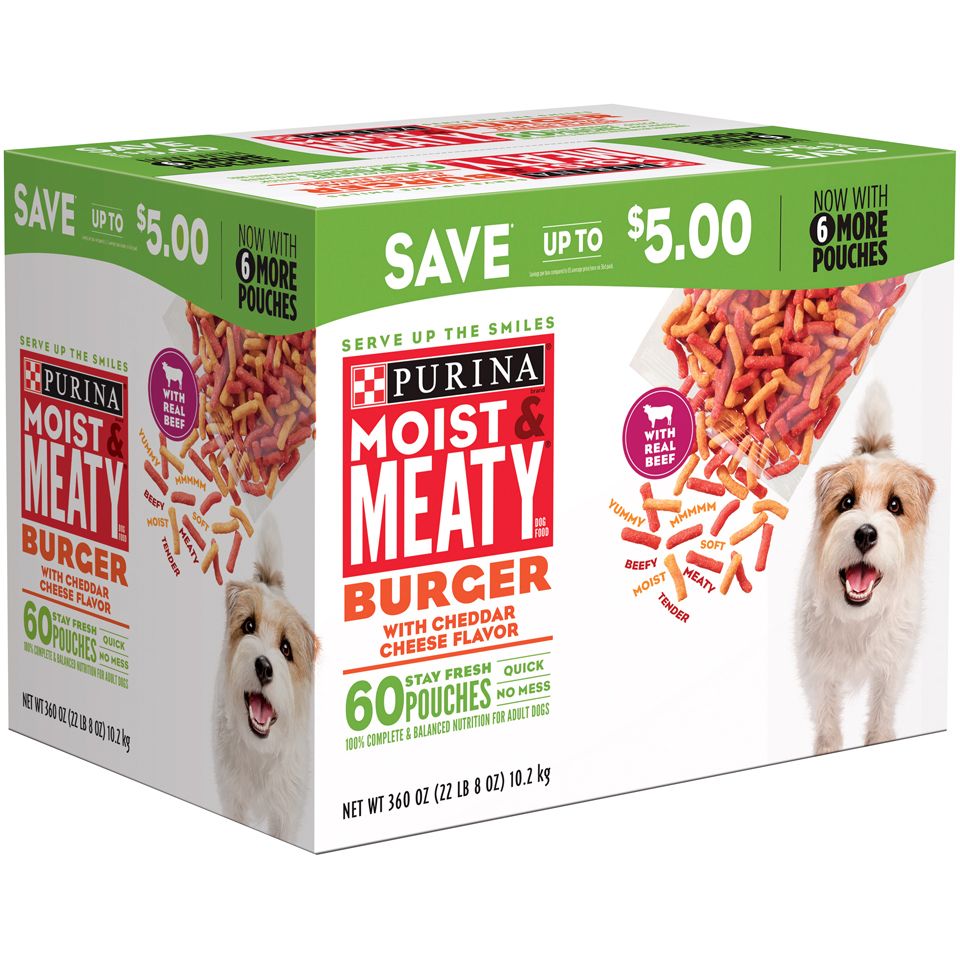Product Of Purina Moist Meaty Burger With Cheddar Cheese Flavor Dog 