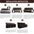thumbnail image 6 of SUSUZI Recliner Sofa Covers 8-Pieces Stretch Large Couch Covers Anti-Slip Fitted 3 Seats Reclining Slipcovers Soft Jacquard Pattern Furniture Protector, Burgundy, 6 of 10
