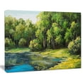 thumbnail image 1 of Design Art Summer Day Lake in Forest Canvas Print, 1 of 3