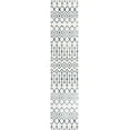 thumbnail image 3 of Unique Loom Gypsy Bohemian Trellis Rug Coastal White/Navy Blue 2' 7" x 12' 2" Runner Tribal Bohemian Perfect For Bathroom Hallway Mud Room Laundry Room, 3 of 6