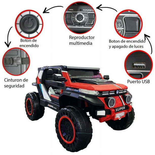 Montable Electrico GB Razer Land Rover Rojo 12v