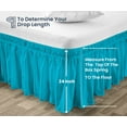 thumbnail image 5 of SGI Bedding 24 Inch Wrap Around Bedskirt | Microfiber Wrap Around Bed Skirt | Fade-Resistant, Wrinkle-free, Anti-static, Decorative, Extra Storage Space, Clutter-Free | Texas King, Turquoise Blue, 5 of 8