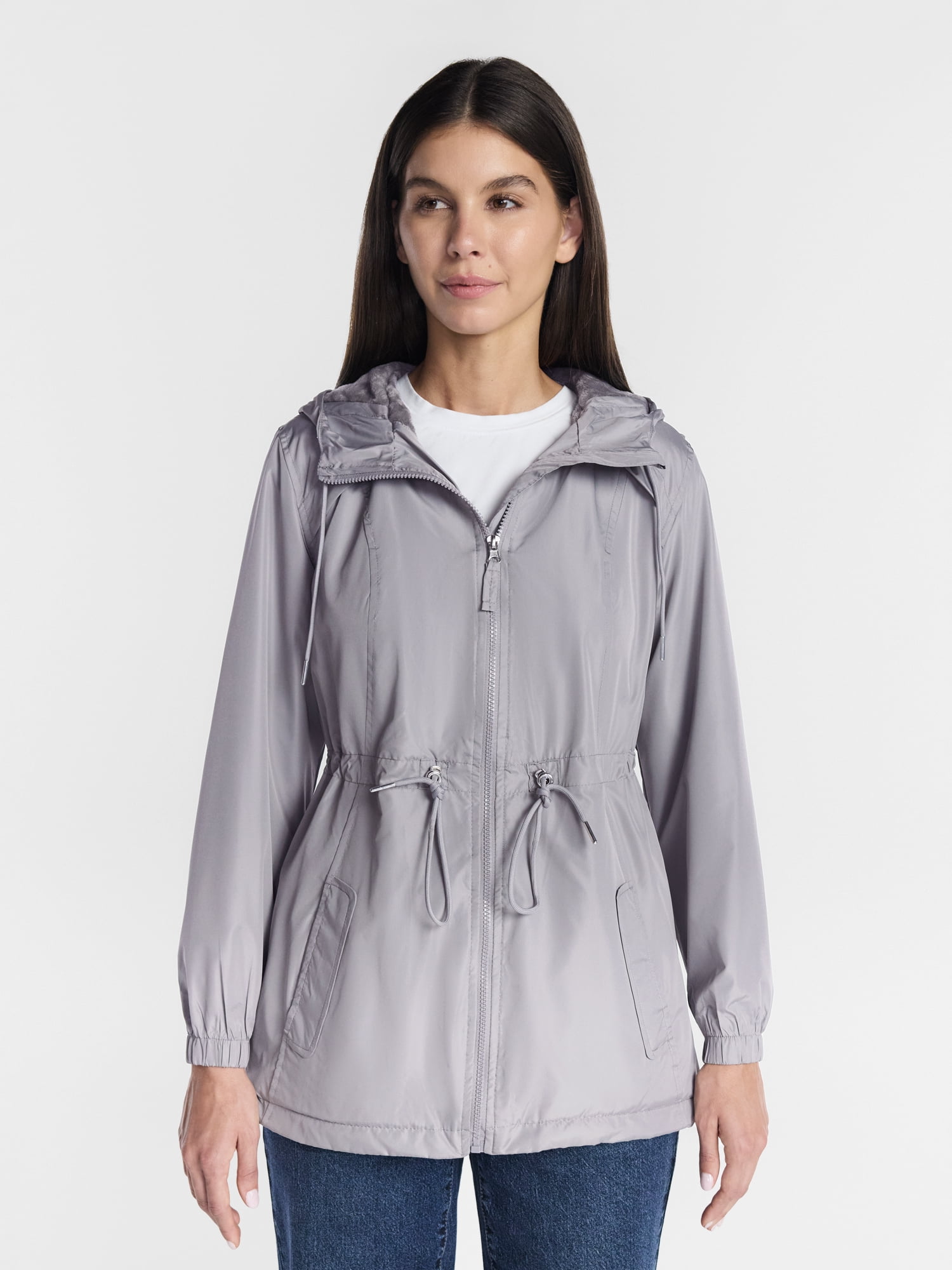 Big Chill Women's and Women's Plus Lined Anorak Jacket with Hood, Sizes S-3X