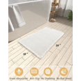 thumbnail image 2 of Upgraded Waffle Bath Mat, Super Absorbent Non Slip Bath Mats for Bathroom Floor, Machine Washable Bathroom Rugs with Tassels, Rubber Backed Bathroom Mats, Ultra Soft,White 17" x 24", 2 of 8
