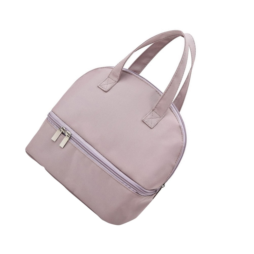 STRANDCHIC Purple Polyester Mother Tote Bag with Double Layer Zipper Storage
