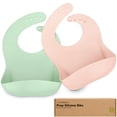 thumbnail image 1 of Baberos de silicona para bebés KeaBabies, paquete de 2 para comer, impermeables, 1 of 9