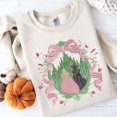 thumbnail image 2 of Fairy Tale Friendship Castle Embroidered Sweatshirt | Pastel Bow Aesthetic Pullover, 2 of 6