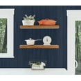 thumbnail image 2 of NextWall Navy Blue Wood Panel Peel and Stick Wallpaper, 2 of 6