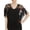 Black, variant on Floral Beaded Mesh Fringe V-Neck Wrap Shawl for Women Vintage Sequined Tulle Short Evening Cover Up Topper Tassel 20s Flapper Scarf Smock Cape Top Gold