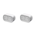 thumbnail image 2 of Altavoz inalámbrico Seitruly Bluetooth Subwoofer estéreo Reloj despertador Blanco 2piezas, 2 of 6