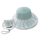 thumbnail image 1 of Sombrero de paja para mujer de 56-58cm de circunferencia, sombrero de crisantemo de encaje, conjunto de bolso de paja, gorro de lavabo de verano, protector solar, 1 of 5