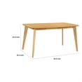 thumbnail image 5 of Jadie Dining Table-Tapered Legs-Natural Oak Wood Rectangular 60 Inch, 5 of 6