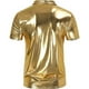 thumbnail image 4 of Camisas De CompresióN Para Hombre Camisas relajadas de manga corta con lentejuelas para hombre, camisetas de fiesta de discoteca de los años 70 (Gold, XXL), 4 of 6