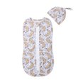 Newborn Baby Cute Zipper Swaddle Blanket Sleeping Swaddle Muslin Wrap