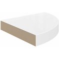thumbnail image 4 of Floating corner shelf Glossy white 25x25x3.8 cm MDF, 4 of 5