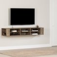 City Life Wall Mounted Media Console 66\u201D Wide Extra Storage