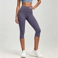 thumbnail image 4 of JnLxul Workout Pants for Women High Waisted Capri Leggings Stretchy Slim Fitting Tight Capris Gym Yoga Pants Trendy(X-Large,Purple), 4 of 6
