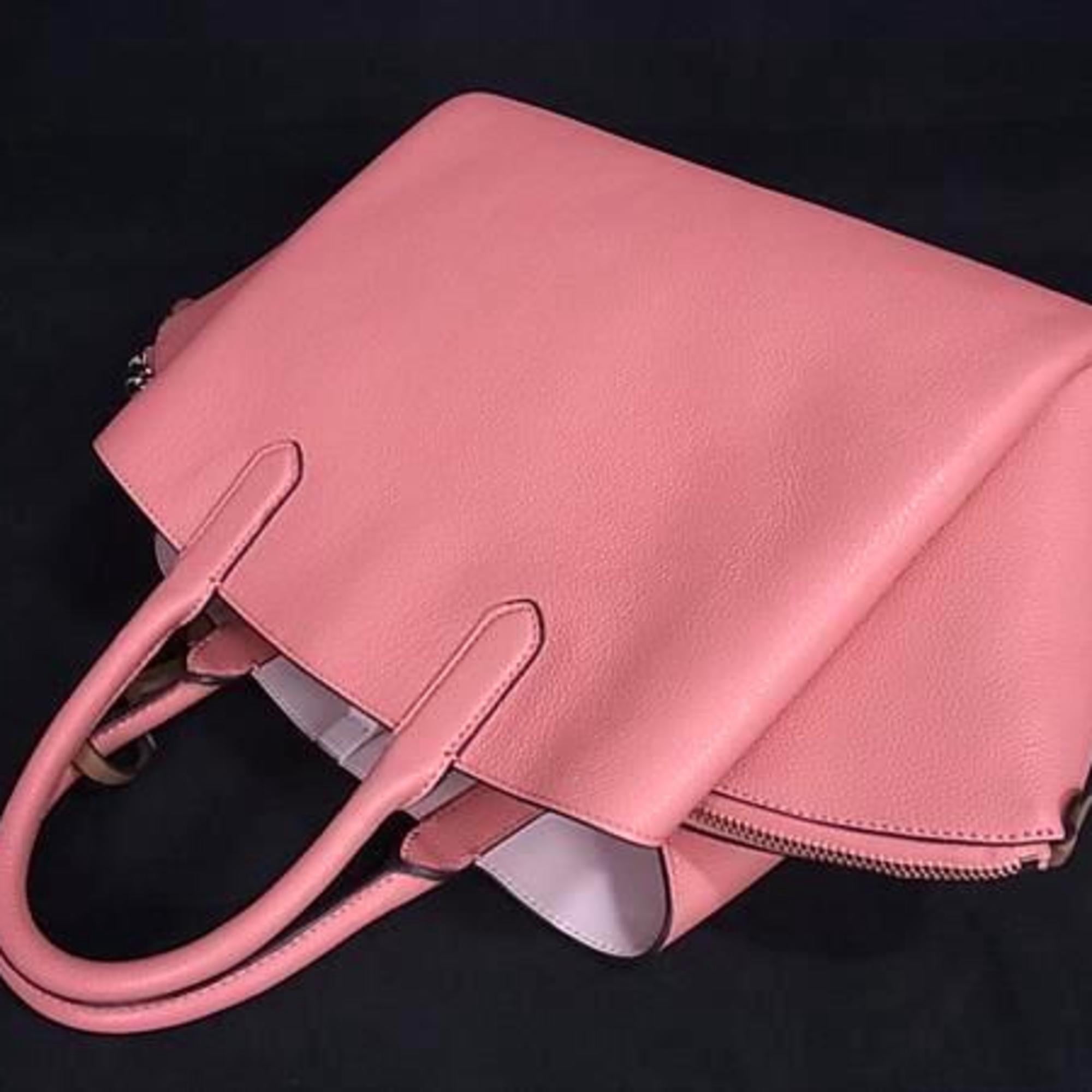 Pre-Owned Kate Spade Avenue Medium Satchel Handbag K6534 Pink Leather Women's