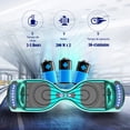 thumbnail image 3 of HOVERSTAR Bluetooth Hoverboard, LBW12A Color cromado o monopatín eléctrico de piel impresa con ruedas intermitentes LED, 3 of 5